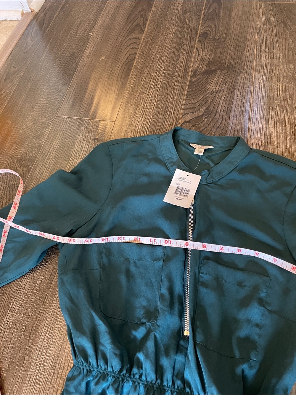 Guess Teal Long Sleeve Dress with Zipper - Picture 6 of 8